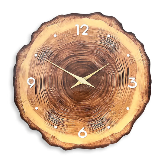 Horloge murale bois design nature