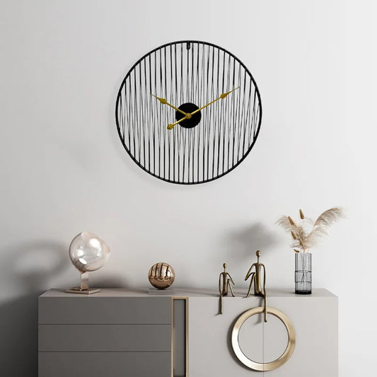 Horloge murale design 60 cm noire