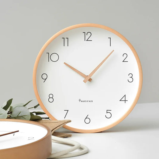 Horloge murale bois et blanc