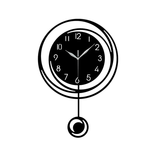 Horloge murale noire et blanche