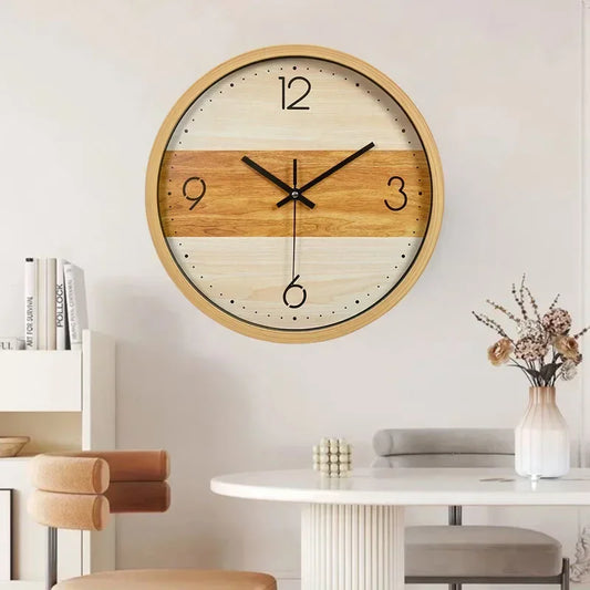 Horloge murale bois moderne