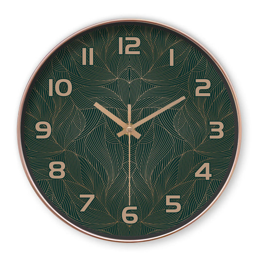 Horloge murale verte salon