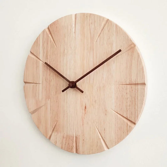 Horloge murale bois clair