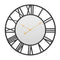 Horloge murale design noir miroir