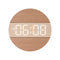 Horloge murale LED effet bois