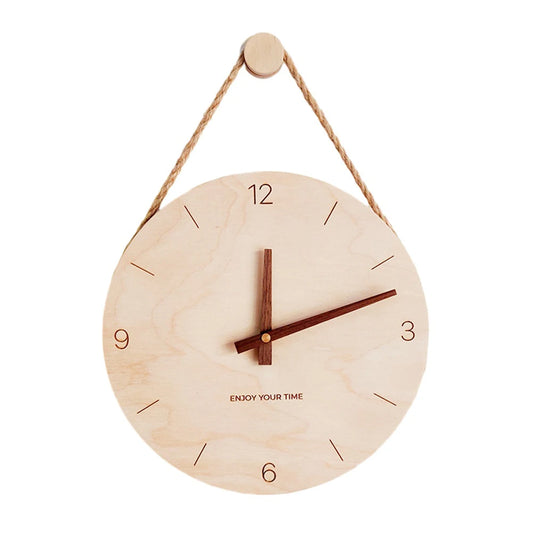 Horloge murale bois avec corde