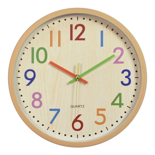 Horloge murale colorée