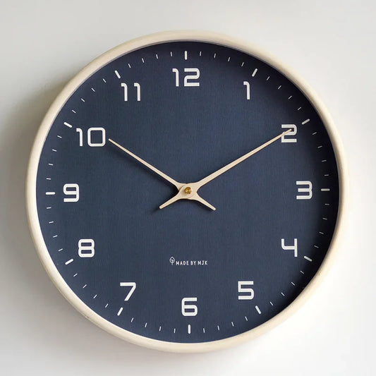Horloge murale bleue scandinave