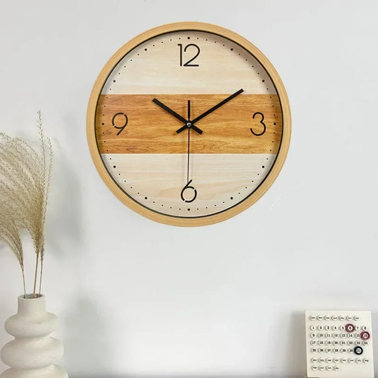 Horloge murale bois moderne