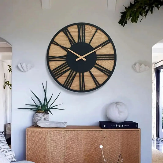Horloge murale bois clair 40 cm