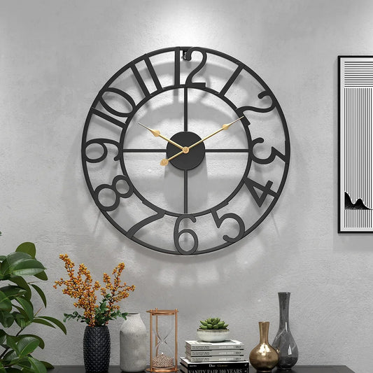 Horloge murale design noire